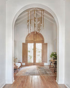 Eurzoris Geometric Brass Linear Pendant Light Chandelier