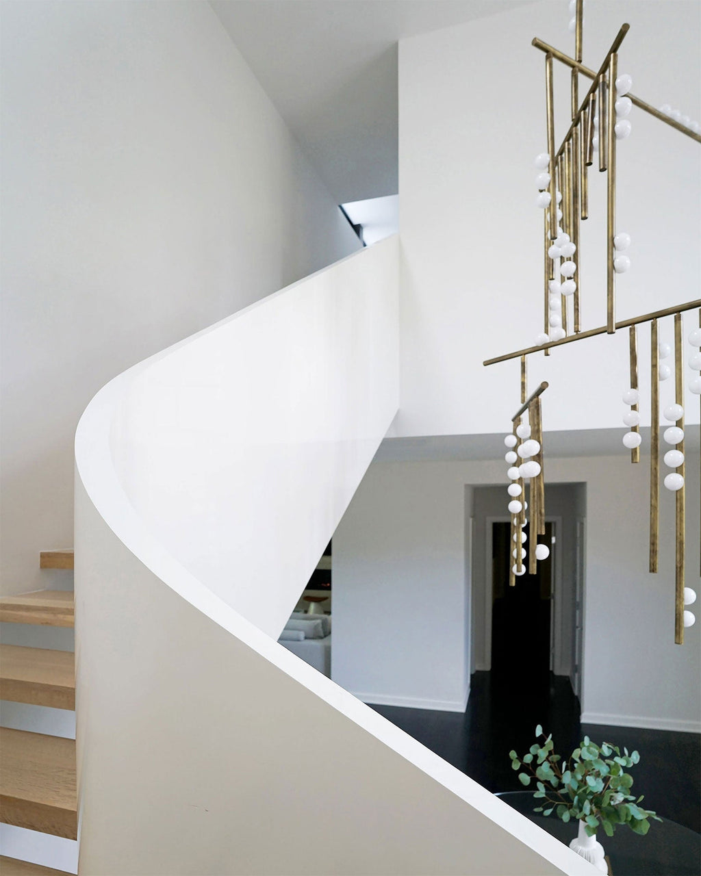 Eurzoris Geometric Brass Linear Pendant Light Chandelier