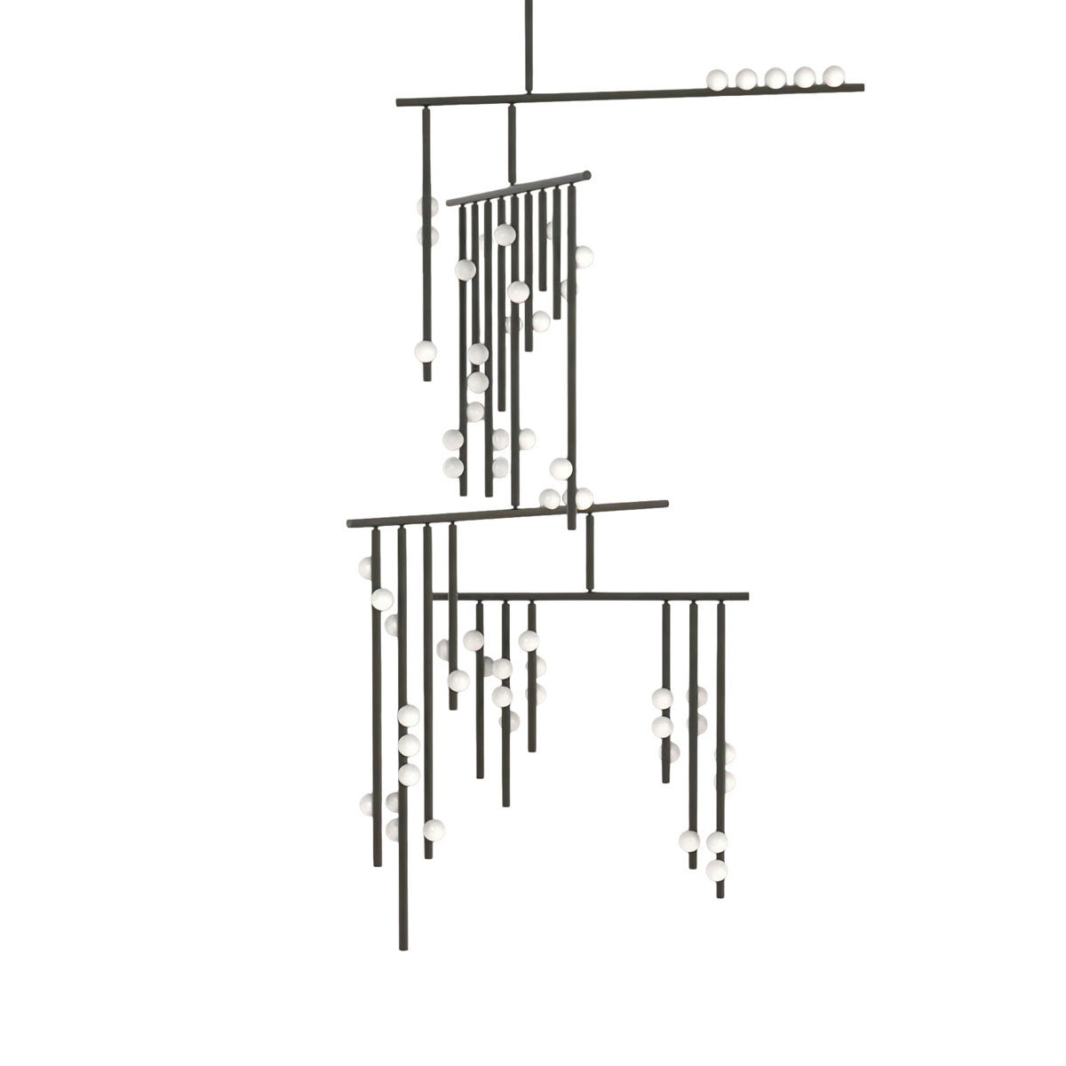 Eurzoris Geometric Brass Linear Pendant Light Chandelier