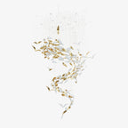 Alvenan Bird Flock Glass Chandelier Staircase