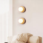 Dahlia Round Wall Lamp Travertine