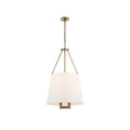 Loom Vintage Industrial Brass Fabric Pendant Lamp