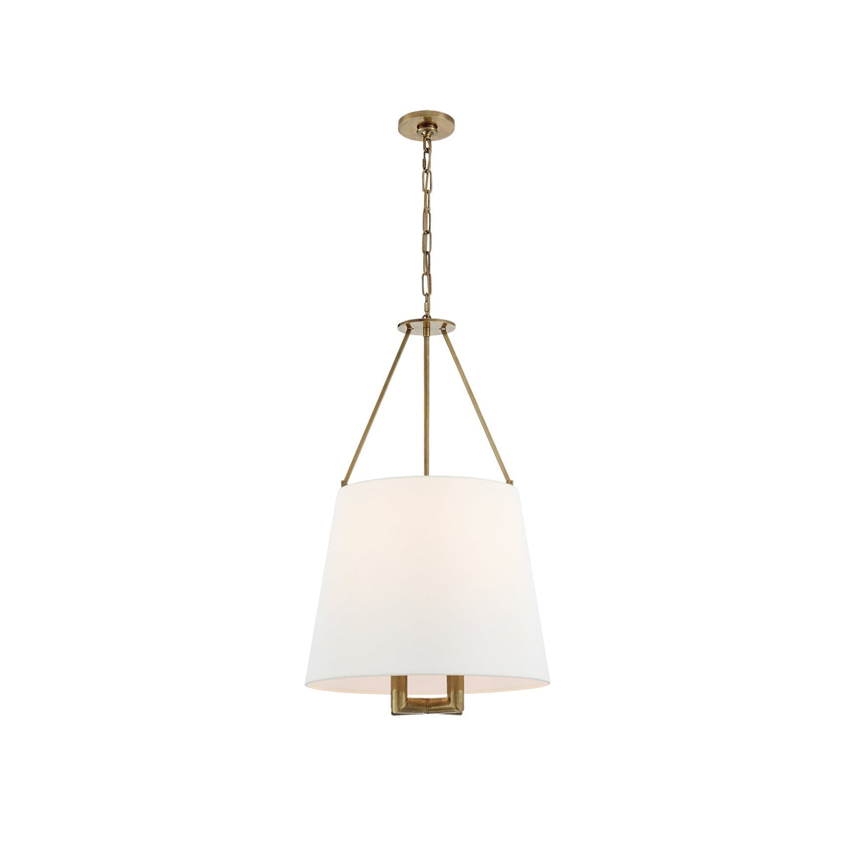 Loom Vintage Industrial Brass Fabric Pendant Lamp