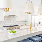 Loom Vintage Industrial Brass Fabric Pendant Lamp