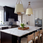 Loom Vintage Industrial Brass Fabric Pendant Lamp