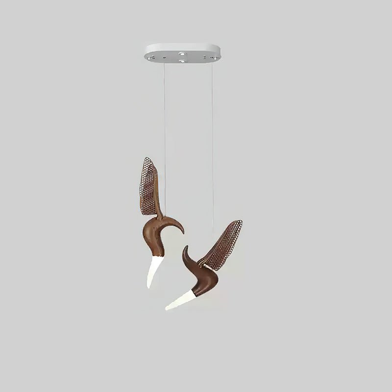 Elsilor Avian-Inspired Wood Pendant Light