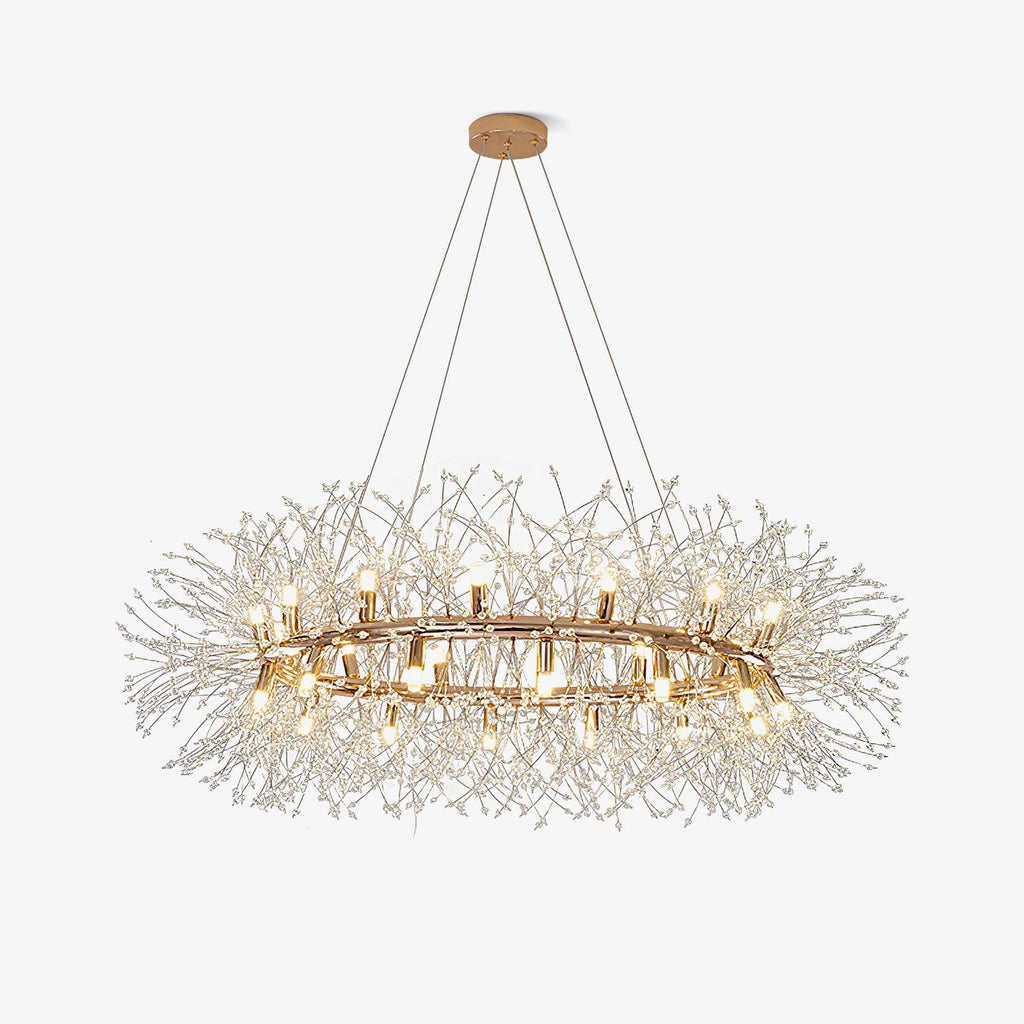 Lustra Chandelier Dandelion Round Stainless Steel