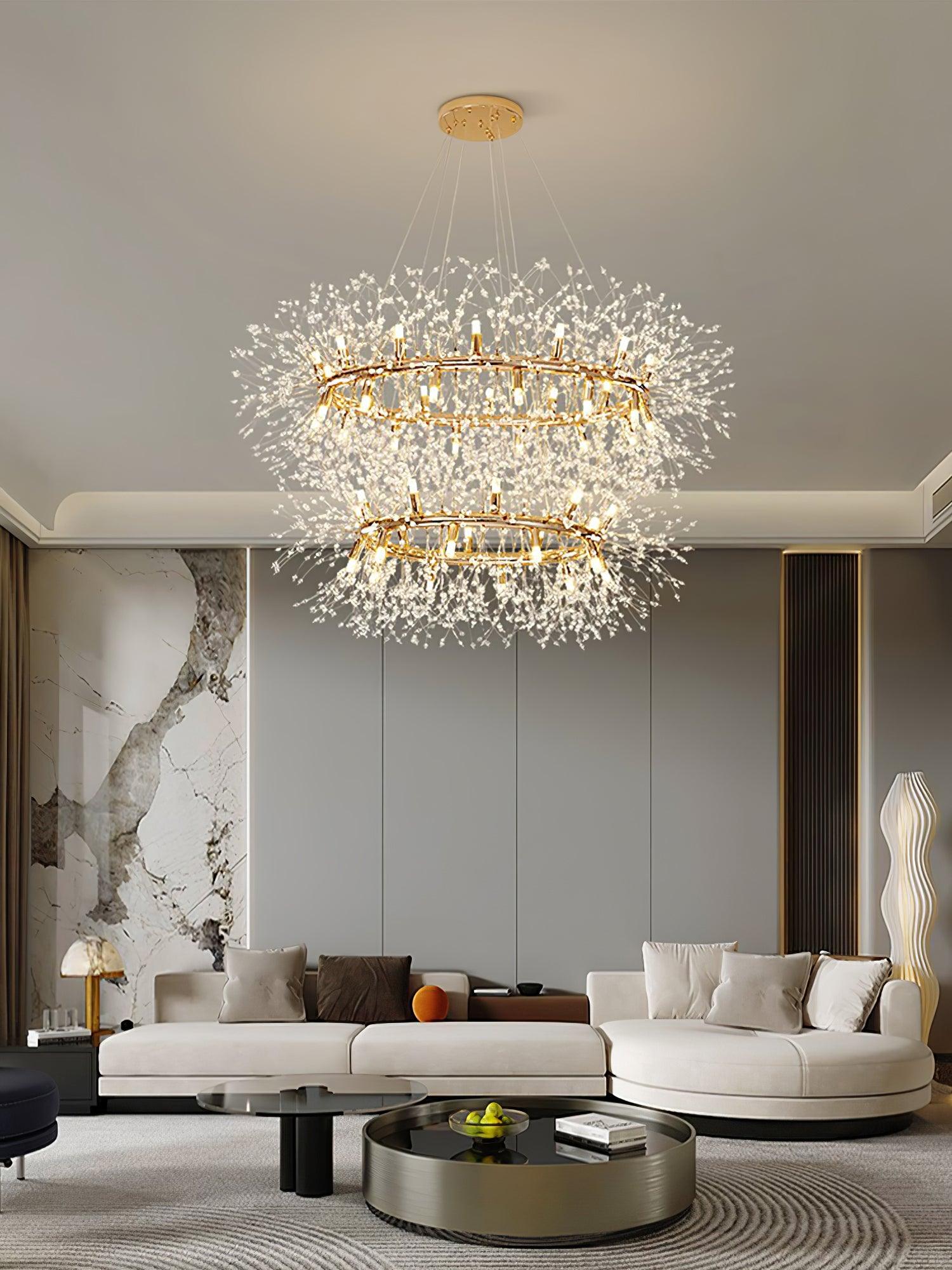 Lustra Chandelier Dandelion Round Stainless Steel