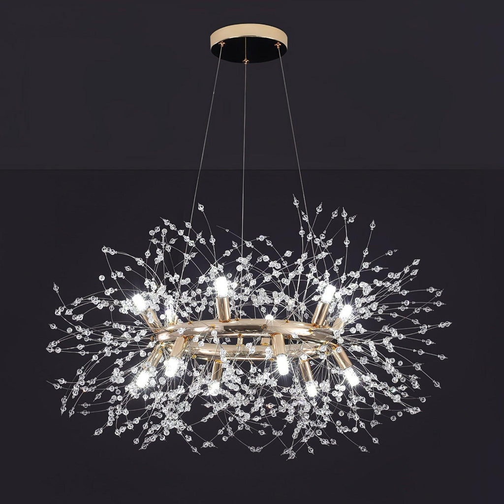 Lustra Chandelier Dandelion Round Stainless Steel