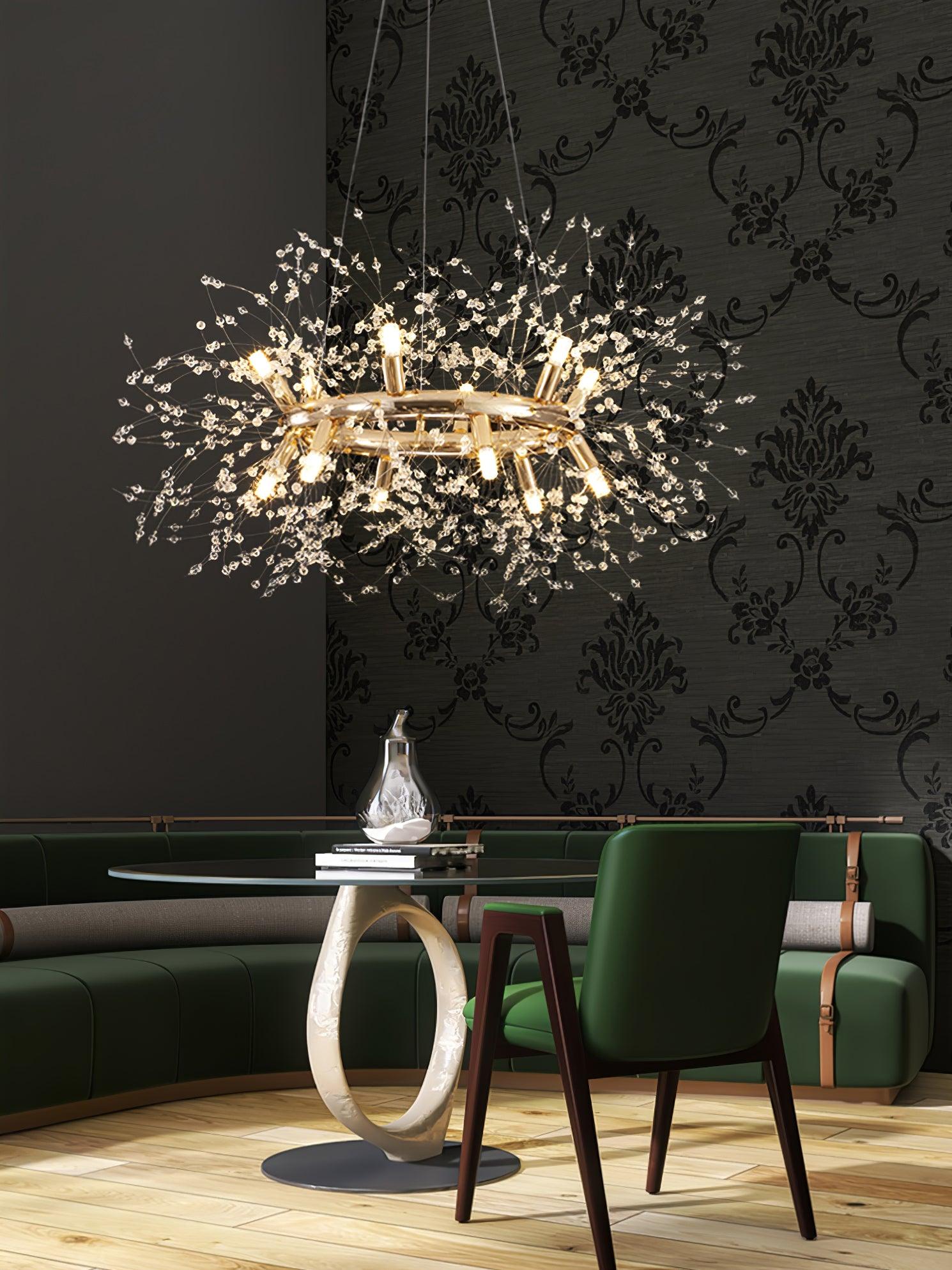 Lustra Chandelier Dandelion Round Stainless Steel