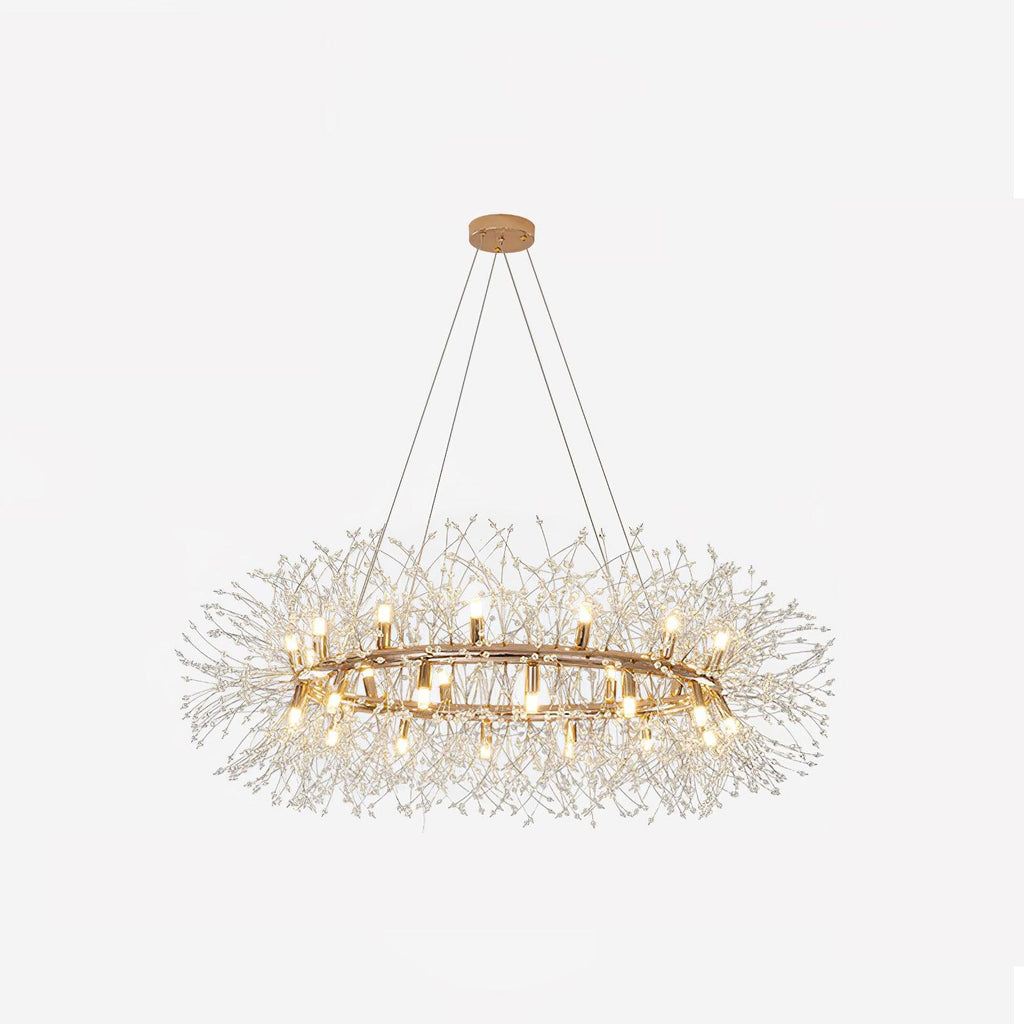Lustra Chandelier Dandelion Round Stainless Steel