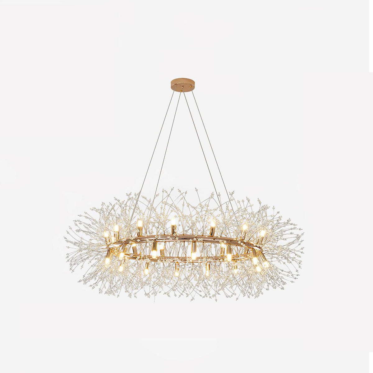Lustra Chandelier Dandelion Round Stainless Steel