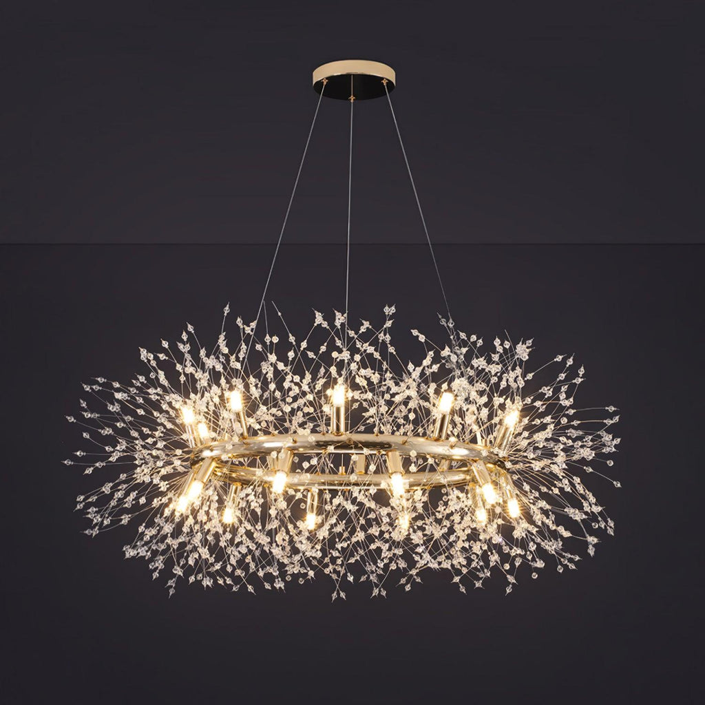 Lustra Chandelier Dandelion Round Stainless Steel