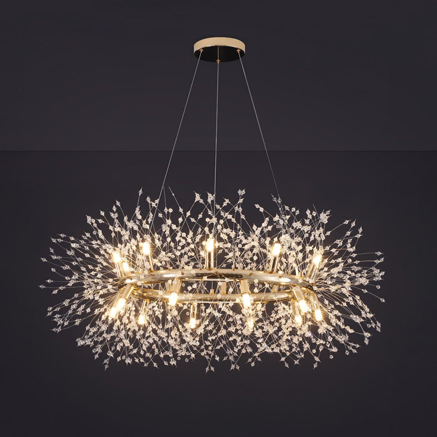 Lustra Chandelier Dandelion Round Stainless Steel