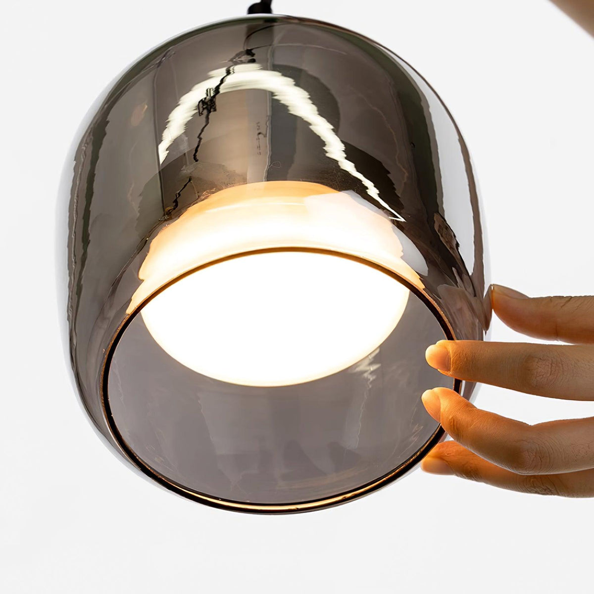 Valentina Minimalist Pendant Light Glass Smoke Gray - image 12