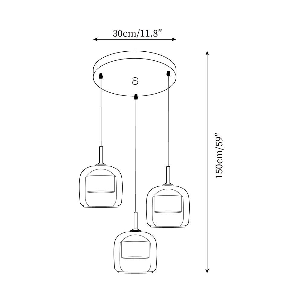 Valentina Minimalist Pendant Light Glass Smoke Gray - image 25