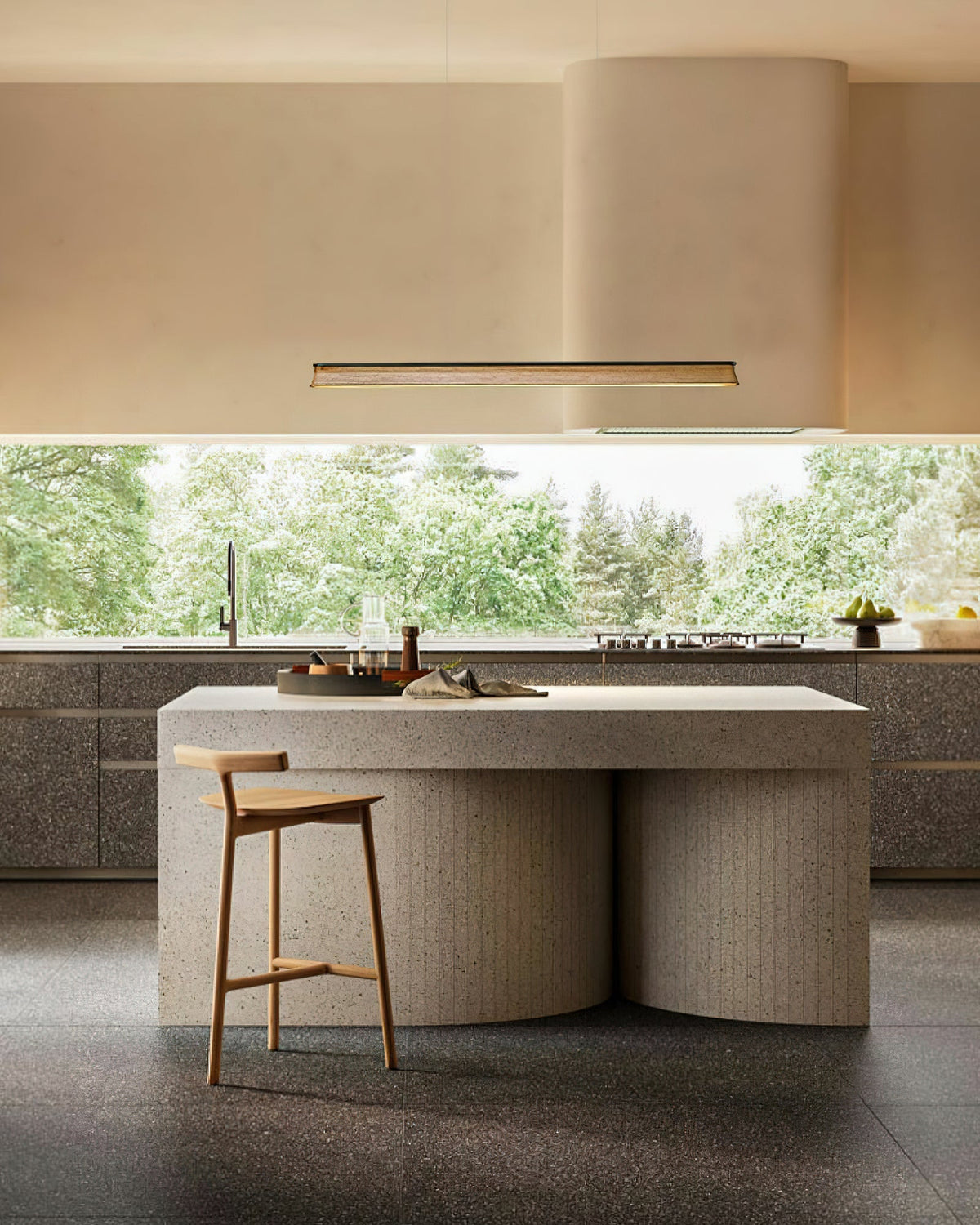 Lustra Pendant Lamp Wooden Beam Minimalist