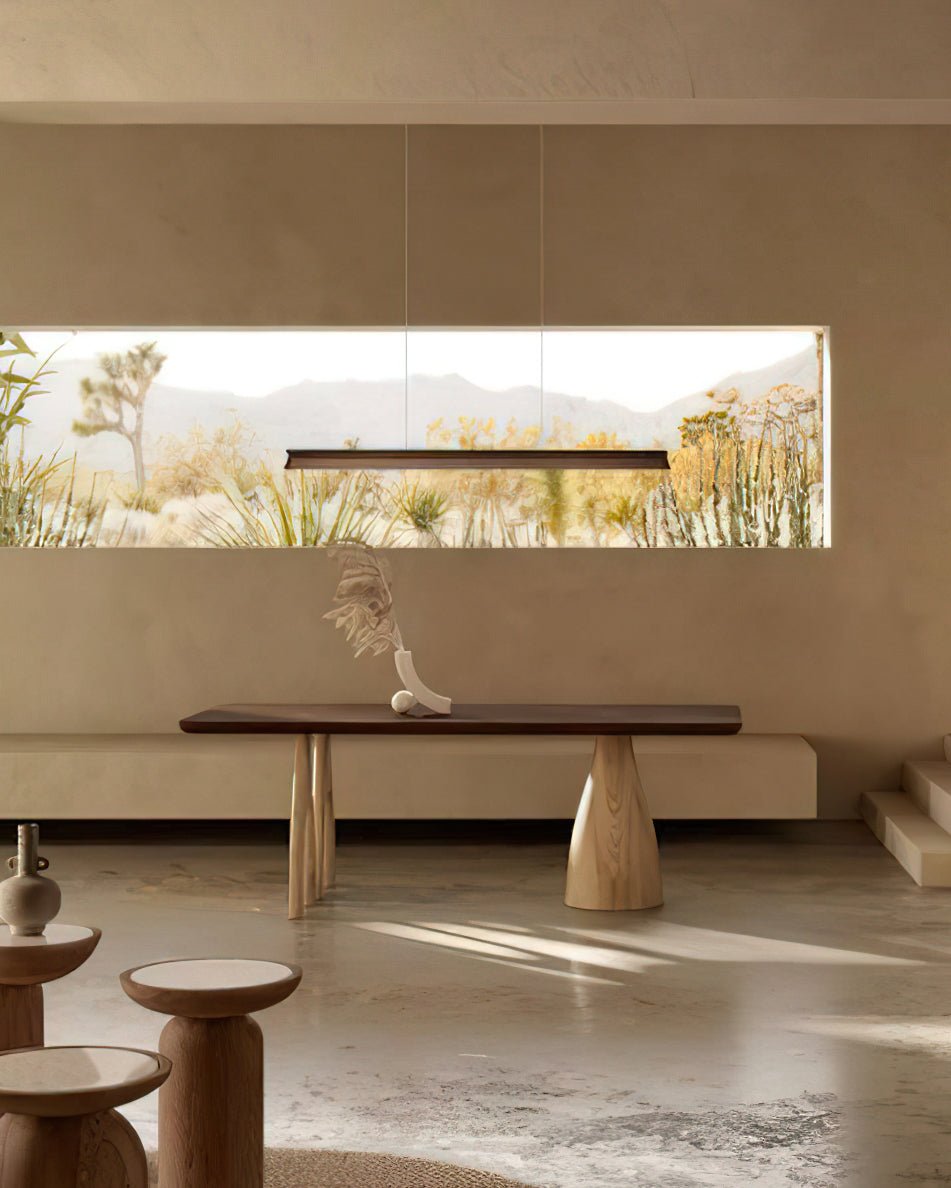 Lustra Pendant Lamp Wooden Beam Minimalist