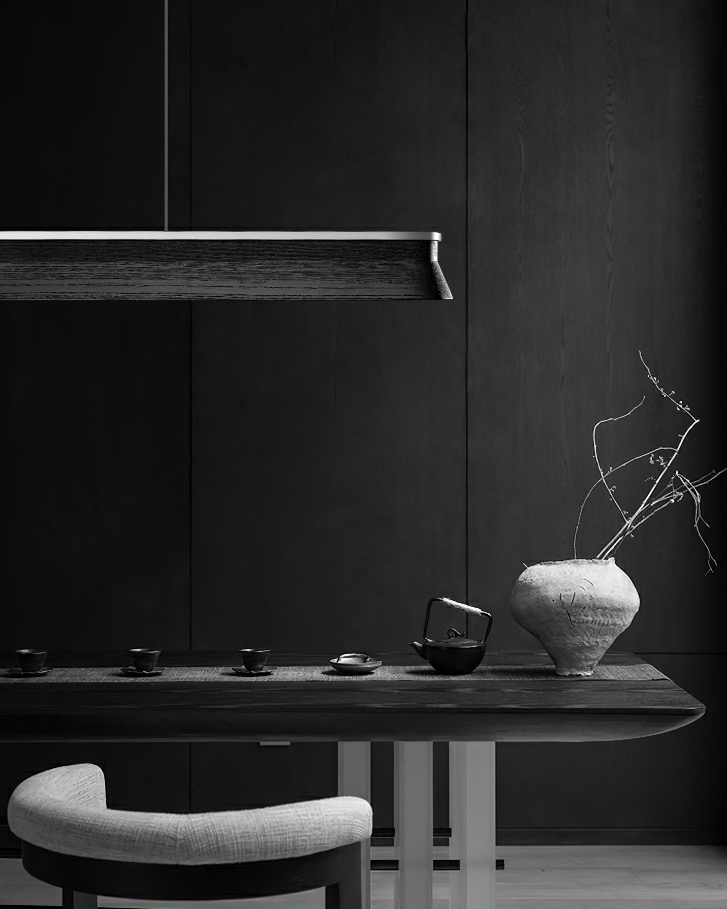 Lustra Pendant Lamp Wooden Beam Minimalist