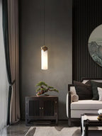 Quiver Modern Minimalist Brass Alabaster Pendant Light