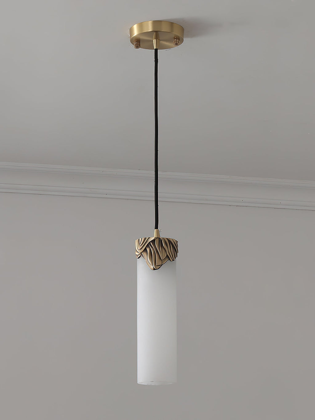 Quiver Modern Minimalist Brass Alabaster Pendant Light