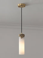 Quiver Modern Minimalist Brass Alabaster Pendant Light