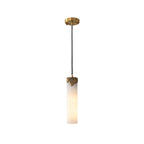 Quiver Modern Minimalist Brass Alabaster Pendant Light