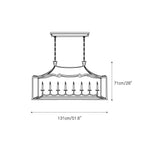 Ripple Modern Minimalist Classic Linear Brass Chandelier