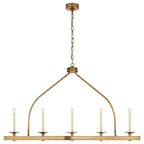 Ripple Modern Minimalist Classic Linear Brass Chandelier