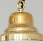 Lustra Pendant Light Brass Glass Ribbed