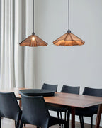 Delfina Pendant Lamp Wood Panel Wabi-Sabi Organic
