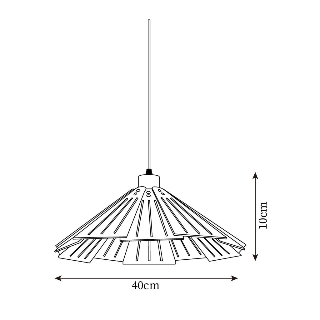 Delfina Pendant Lamp Wood Panel Wabi-Sabi Organic