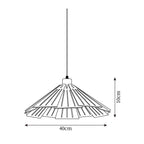 Delfina Pendant Lamp Wood Panel Wabi-Sabi Organic