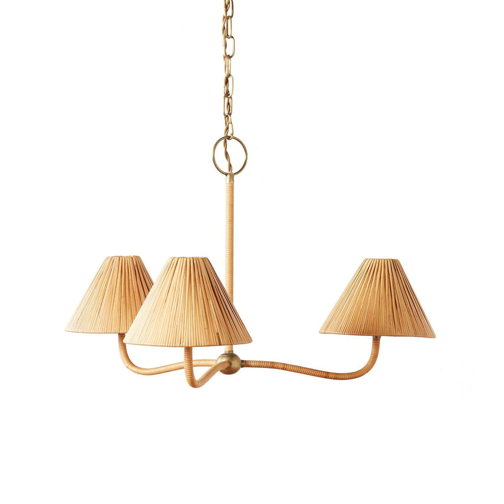 Delphine Elegance Natural Woven Rattan Chandelier