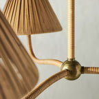 Delphine Elegance Natural Woven Rattan Chandelier
