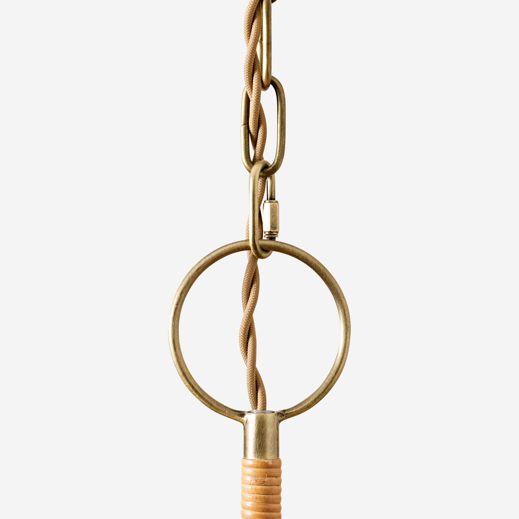 Delphine Elegance Natural Woven Rattan Chandelier
