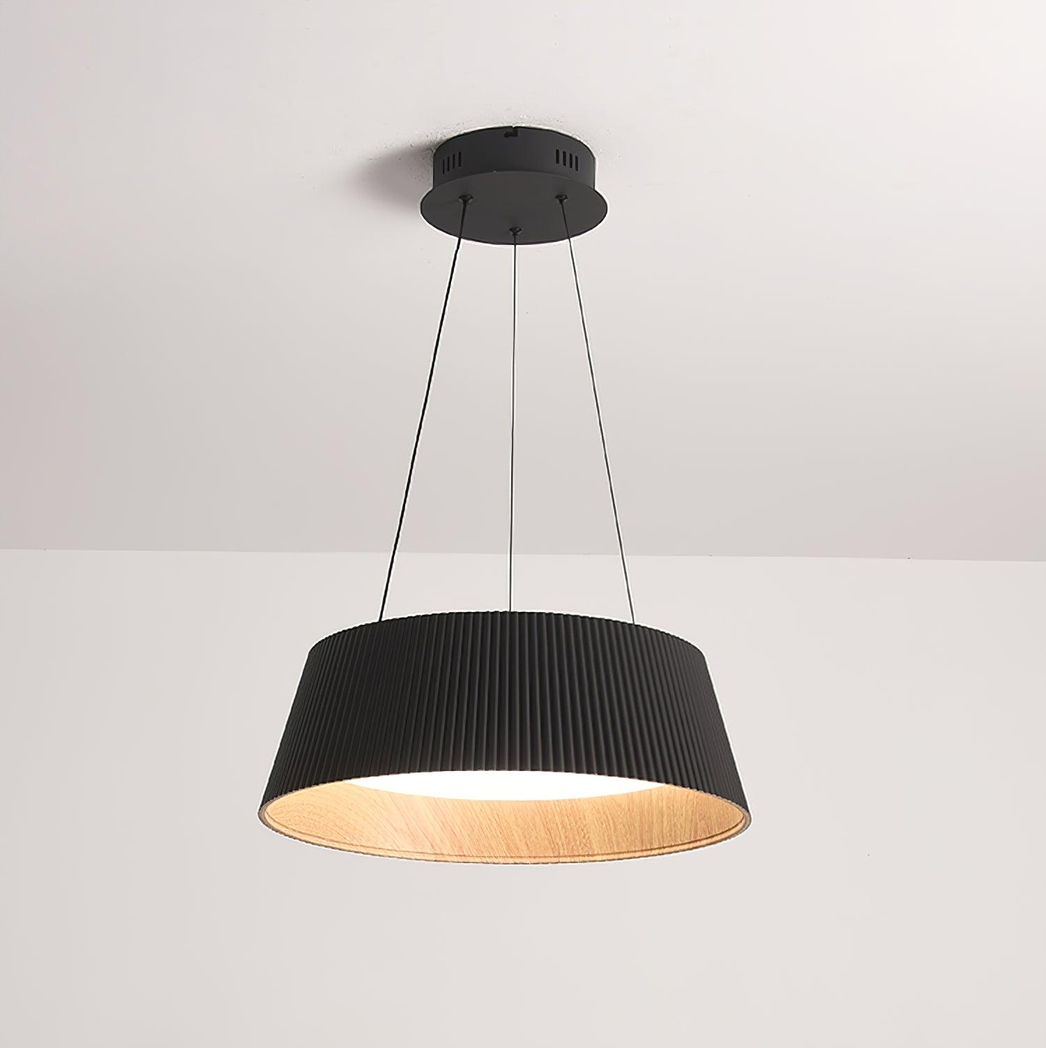Delta Pendant Lamp Low Profile Wood Interior
