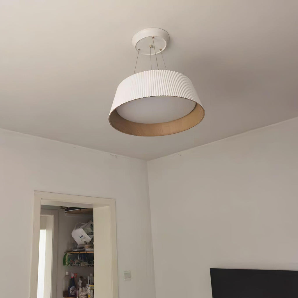 Delta Pendant Lamp Low Profile Wood Interior