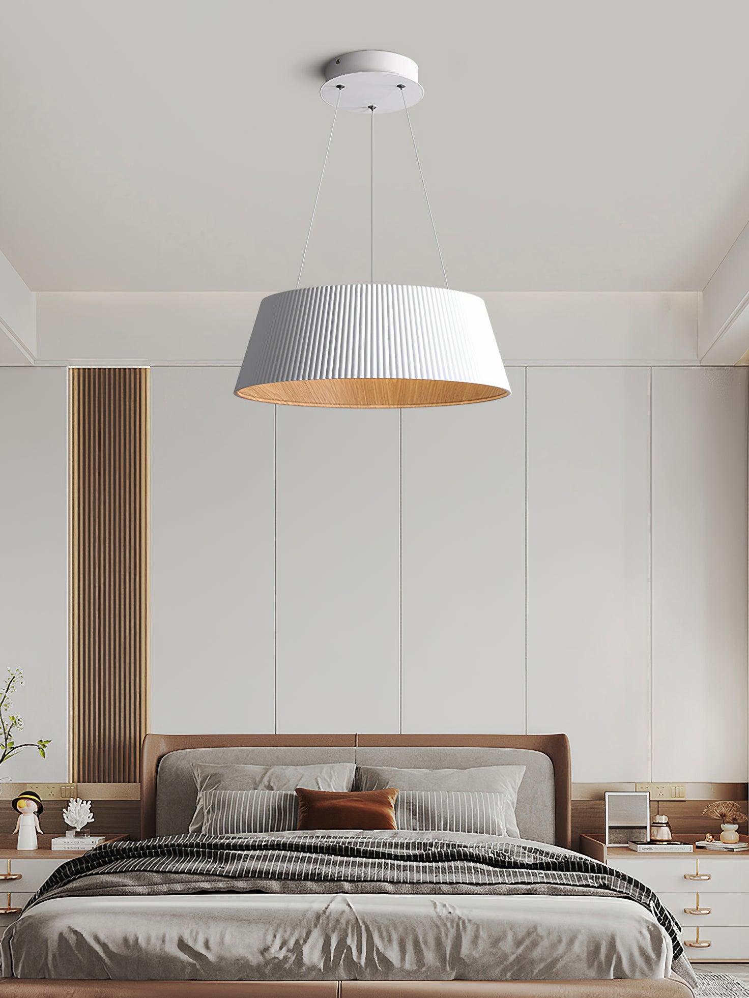 Delta Pendant Lamp Low Profile Wood Interior