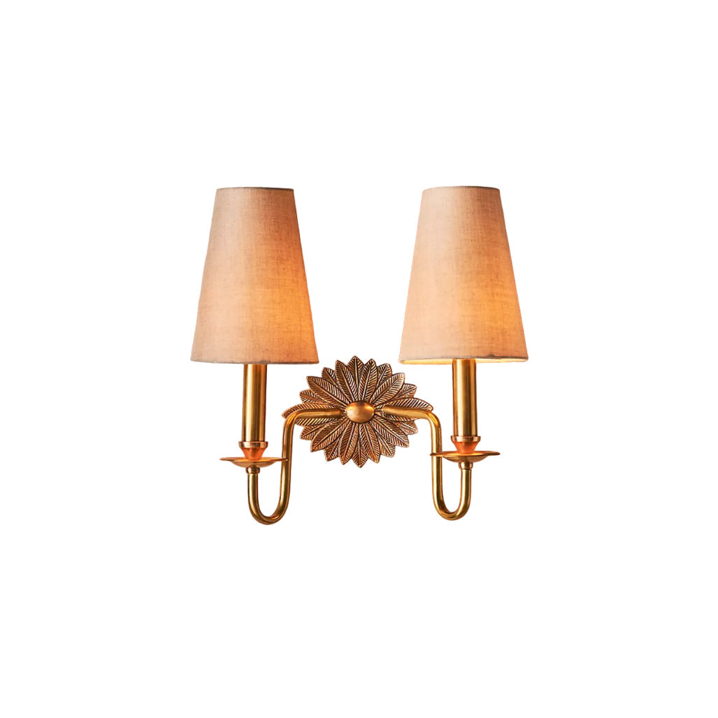 Silva Floral Backplate Wall Lamp