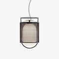 Solara Pendant Lamp Mesh Cylinder Brass Accent Industrial