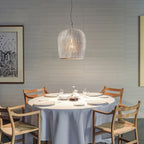Ritta Wabi Sabi Bird Cage Rattan Pendant Light
