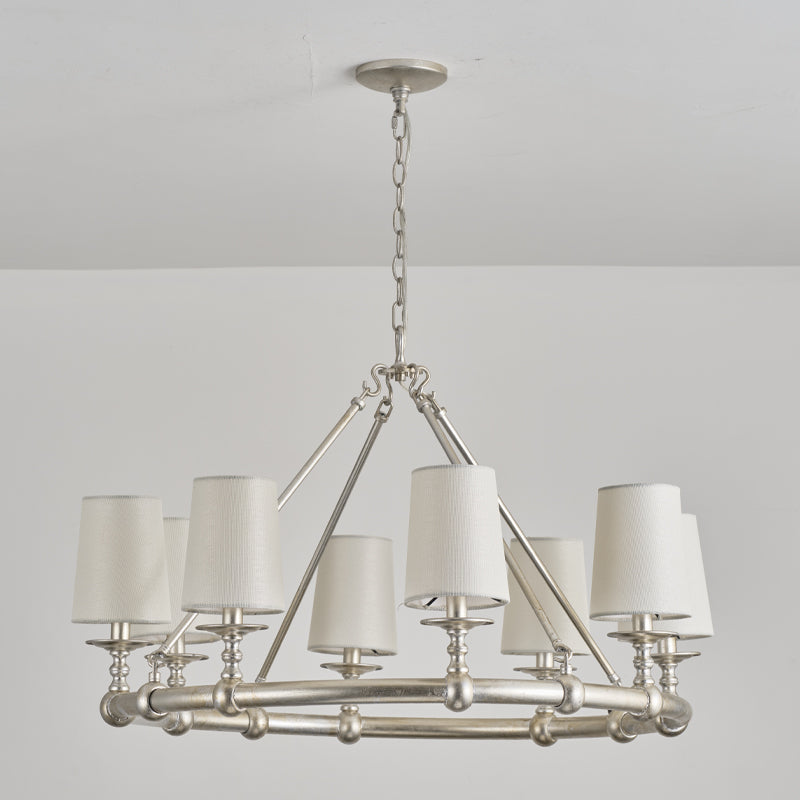 Unite Vintage Industrial Round Gold Chandelier