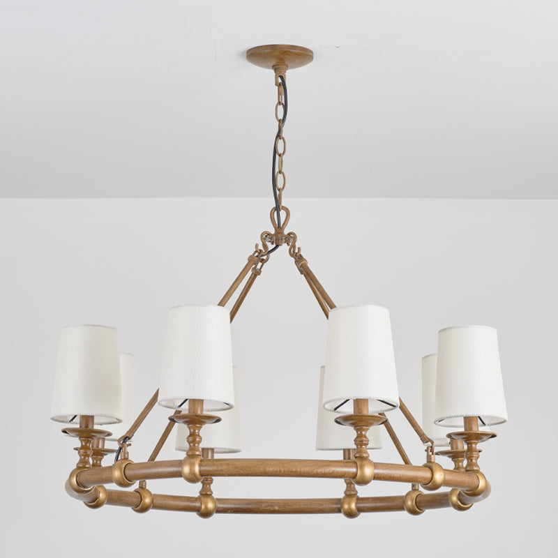 Unite Vintage Industrial Round Gold Chandelier