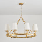 Unite Vintage Industrial Round Gold Chandelier