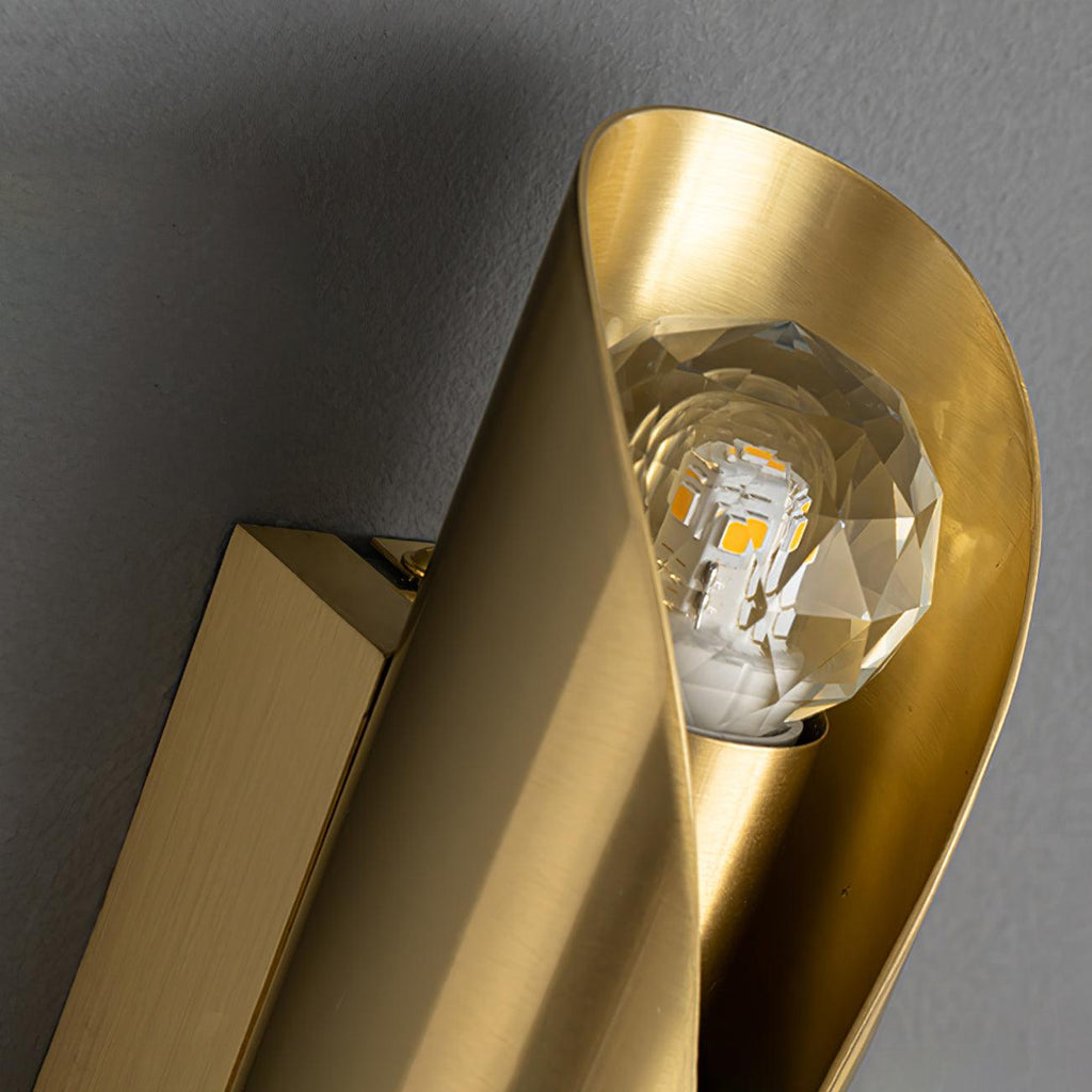 Avynila Modern Minimalist Diamonds Brass Wall Lamp