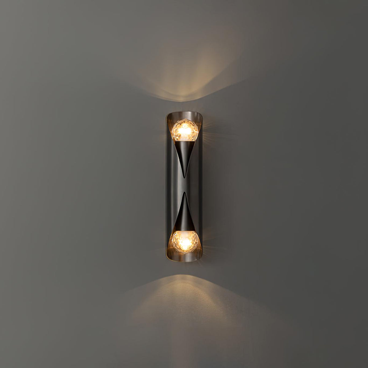 Avynila Modern Minimalist Diamonds Brass Wall Lamp