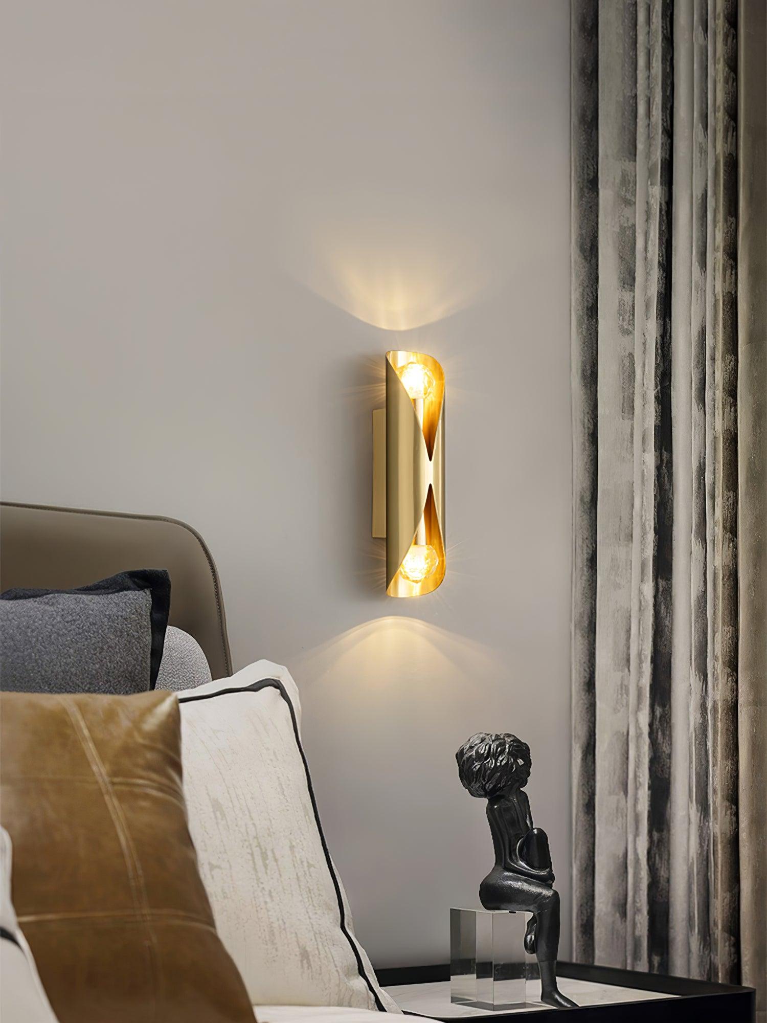 Avynila Modern Minimalist Diamonds Brass Wall Lamp