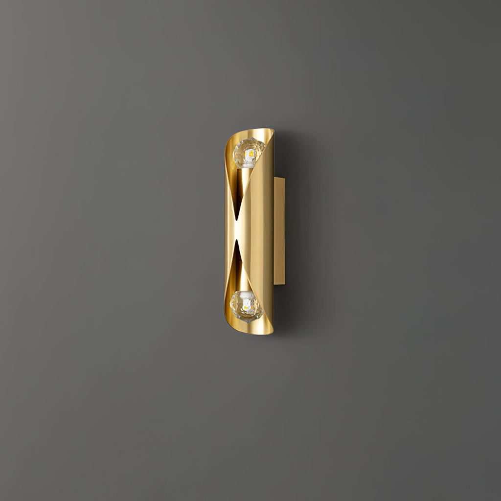 Avynila Modern Minimalist Diamonds Brass Wall Lamp