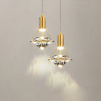 Elysianire Brass & Crystal Elegant Pendant Lamp